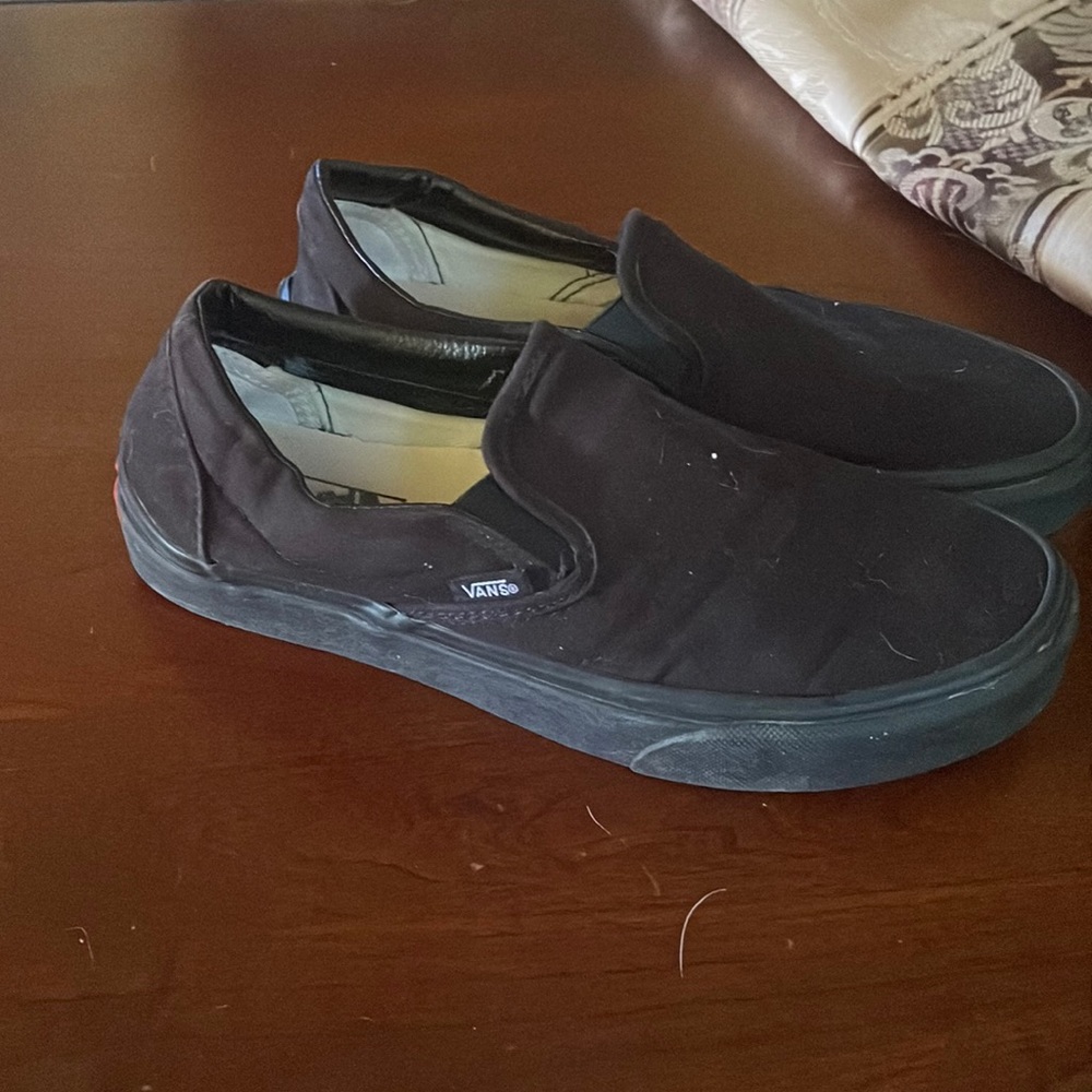 Black Slip On Vans SZ 8.5W
